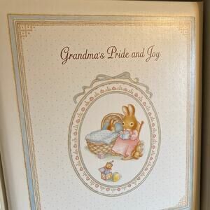 Hallmark Grandma’s Pride and Joy Keepsake peel stick scrapbook Nursery Rabbit